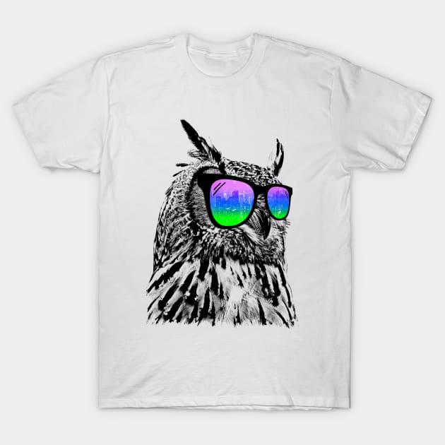 Cool Owl T-Shirt by clingcling